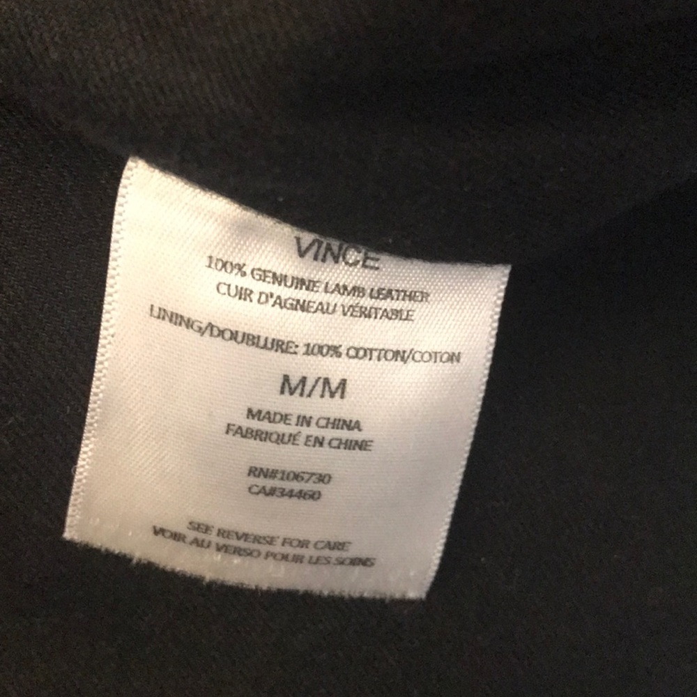 NWT Vince. Beautiful black leather Moto style jacket! - Picture 6 of 7